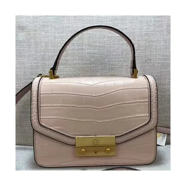 Tory Burch Leather Pink Juliette Top Handle Should… - 1