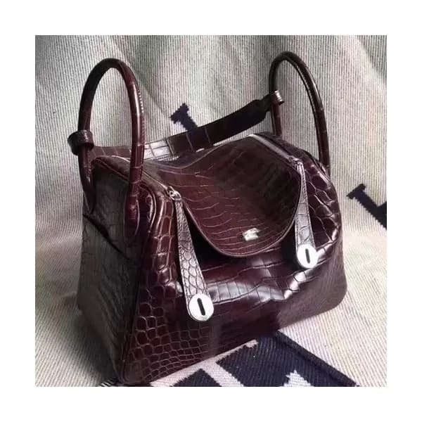 Hermes Lindy Crocodile Leather Tote Shoulder Bag ,… - 1
