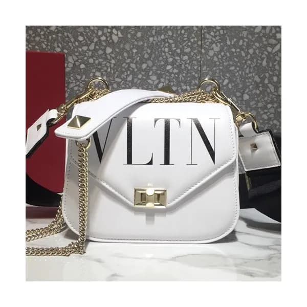 Valentino 2019 Leather Garavani Rockstud Chain Sho… - 1