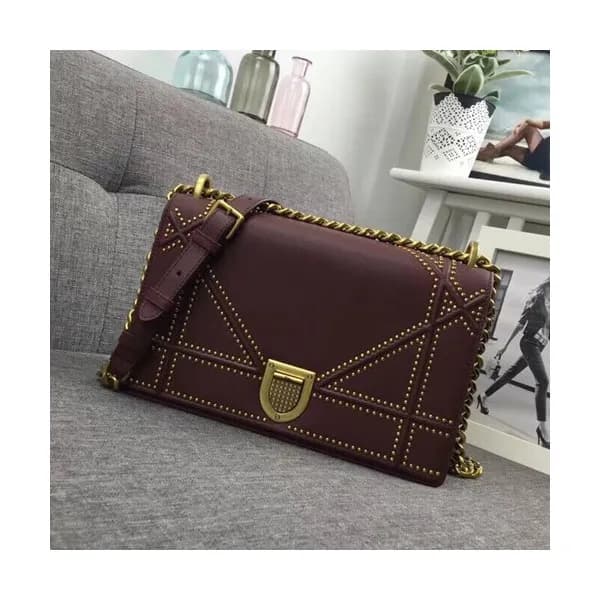 Dior 2019 Dior Rama Leather Chain Shoulder Bag ,25… - 1