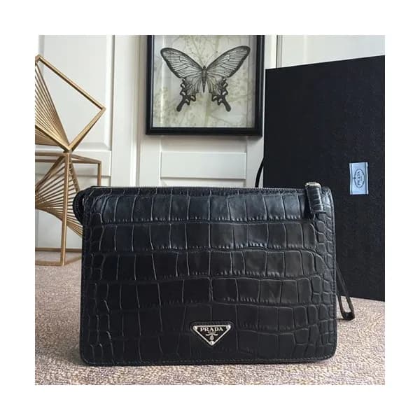 Prada 2019 Mens Clutch Bag,26CM - 프라다 2019 남성용 클러치… - 1