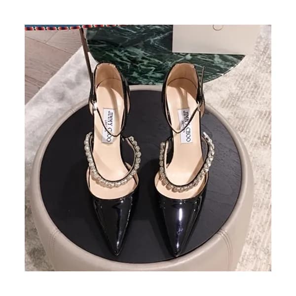 Jimmy-Choo 2019 Ladies Crystal Patent Strap Sandal… - 1
