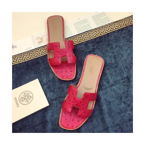 Hermes 2019 Ladies Classic Oasis Leather Slipper -… - 1