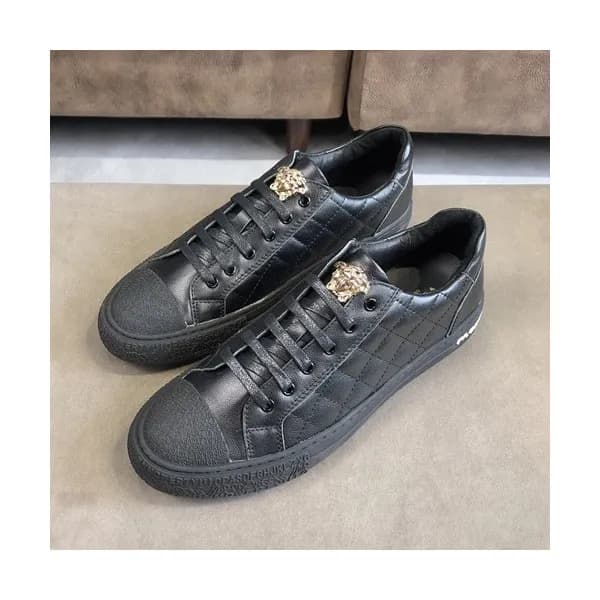 Versace 2019 Mens Leather Sneakers - 베르사체 2019 남성용… - 1