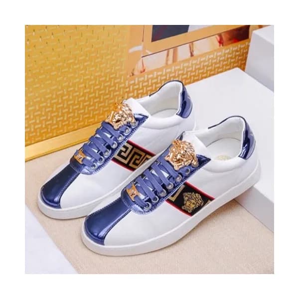 Versace 2019 Mens Leather Sneakers - 베르사체 2019 남성용… - 1