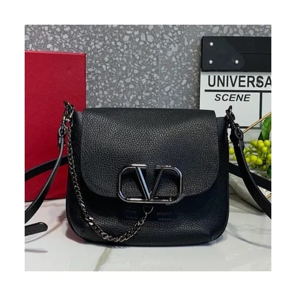 Valentino 2019 Leather Vring Shoudler Bag,16CM - 발… - 1
