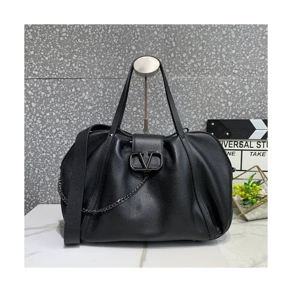 Valentino 2019 Leather Vsling Large Tote Shoudler … - 1
