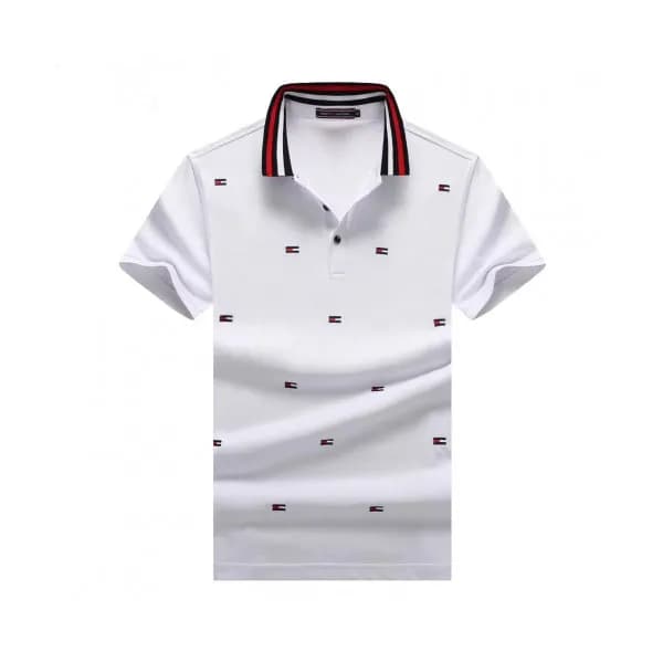 Tommy 2019 Mens Logo Cotton Polo Short Sleeved Ts… - 1
