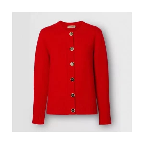 Burberry 2019 Womens Vintage V-neck Wool Cardigan … - 1