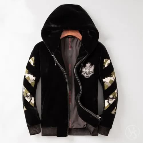 [오프화이트]Off-white 2020 Mens Logo Casual Leather Jac… - 1