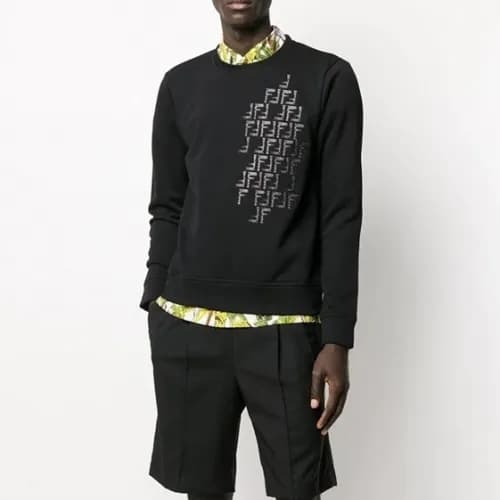 [펜디]Fendi 2020 Mens Logo Crew-neck Cotton Tshirts … - 1