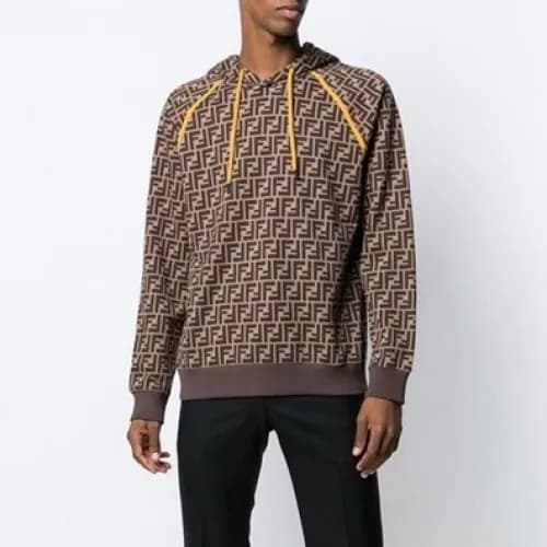 Fendi 2020 Mens Logo Casual Cotton Hoodie - 펜디 202… - 1
