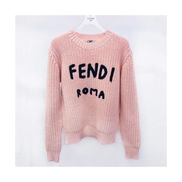 [펜디]Fendi 2020 Womens Logo Crew-neck Wool Sweaters… - 1