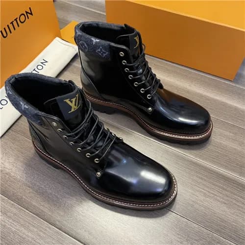 Louis Vuitton 2021 Men's Leather Ankle Boots -… - 1