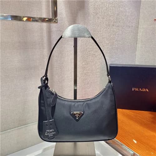 [유니크한]Prada 2021 Women's Nylon Hobo Bag,22cm,1… - 1