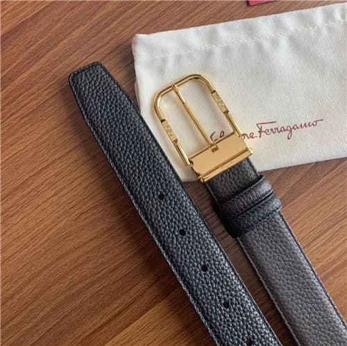 Salvatore Ferragamo 2021 Men's Leather Belt,3.… - 1