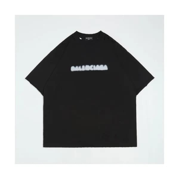 Balenciaga Mm/Wm Logo Cotton Short Sleeved Tshirt… - 1