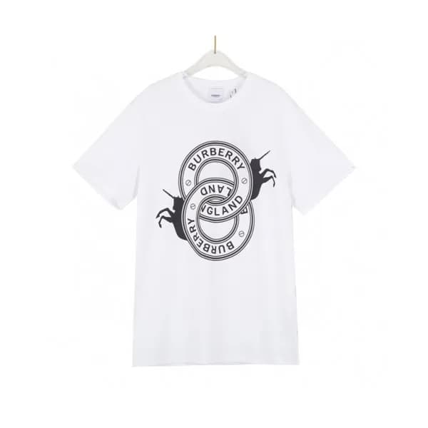 Burberry Mens Logo Cotton Short Sleeved Tshirts W… - 1