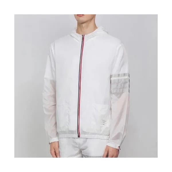 Thom Browne Mens Classic Casual Jackets White - 톰… - 1