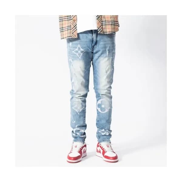 Louis vuitton Mens Monogram Casual Pants Blue - 루… - 1