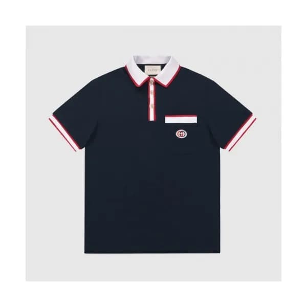 Gucci Mm/Wm Logo Short Sleeved Tshirts Navy - 구찌 … - 1