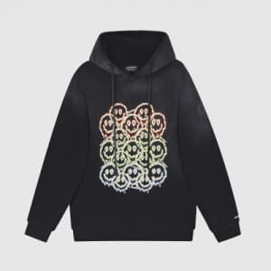 BAD MONDAY Mm/Wm Logo Oversize Cotton Hoodie Bla…