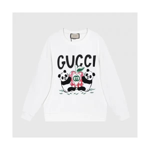 Gucci Mm/Wm Logo Crew-neck Cotton Tshirts White -…