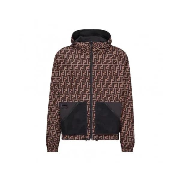 Fendi Mens Logo Casual Jackets Brown - 펜디 2021 남성… - 1