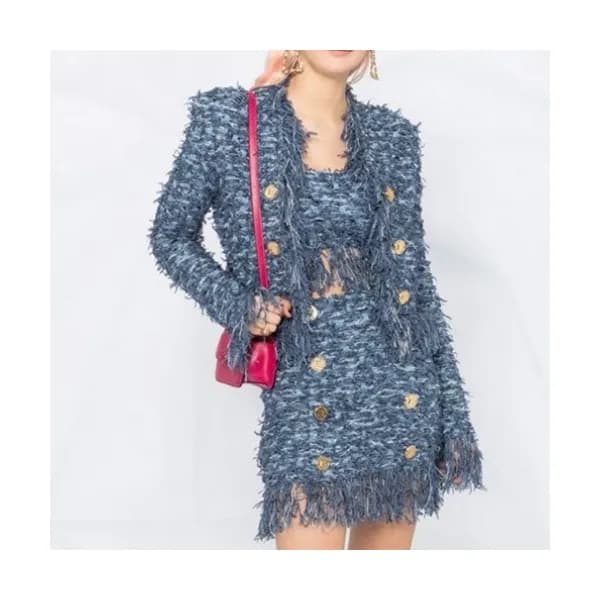 Balmain Womens Casual Jackets Blue - 발망 2021 여성 캐… - 1