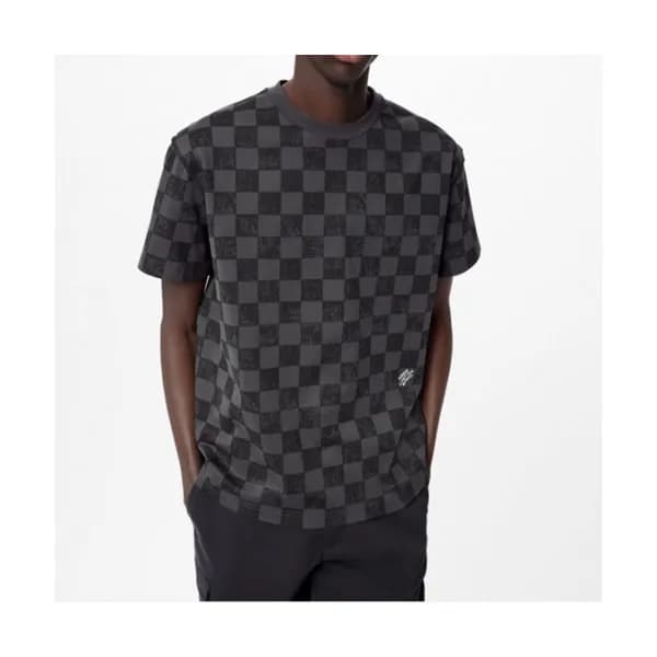 Louis vuitton Mens Logo Short Sleeved Tshirts Bla… - 1