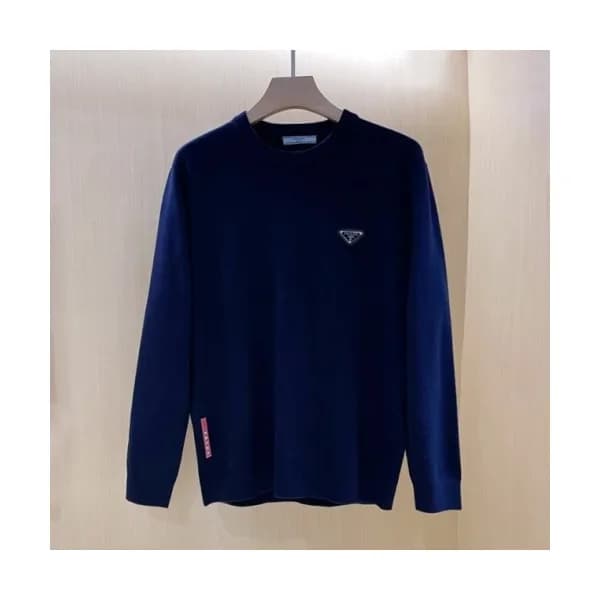 Prada Mens Crew-neck Sweaters Navy - 프라다 2021 남성 … - 1