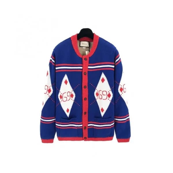 Gucci Womens Trendy V-neck Cardigan Red - 구찌 2021 … - 1