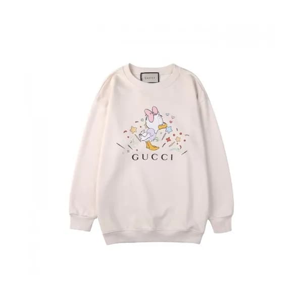 Gucci Mens Logo Crew-neck Cotton Tshirts Ivory … - 1