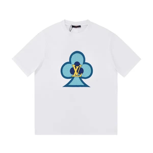 루이비통 남자 크루넥 화이트 반팔티 - Unisex White Tshirts - lou03… - 1