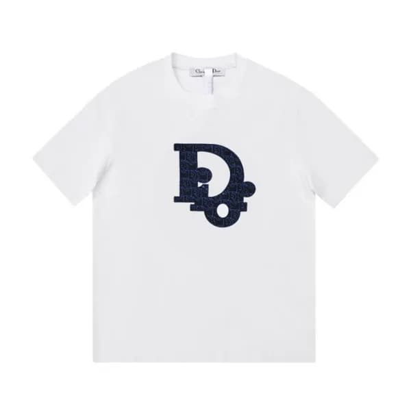 디올 남성 크루넥 화이트 반팔티 - Mens White Tshirts - dio01689x - 1