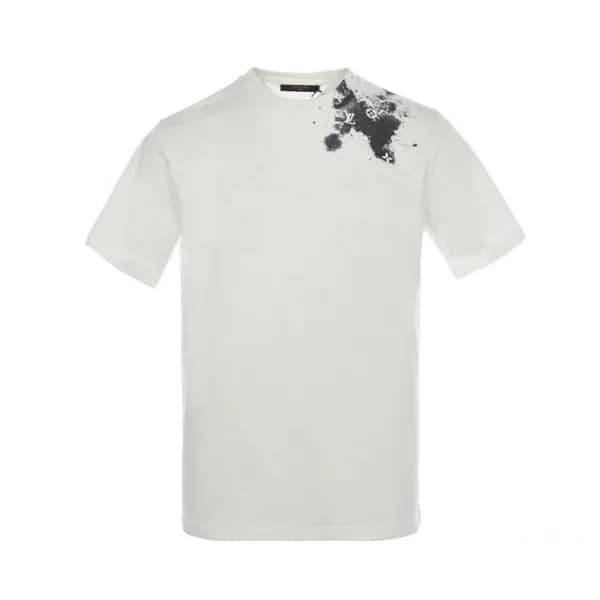 루이비통 남성 화이트 크루넥 반팔티 - Mens White Tshirts - lou0419… - 1