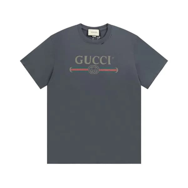 구찌 남/녀 그레이 크루넥 반팔티 - Unisex Gray Tshirts - guc0488… - 1