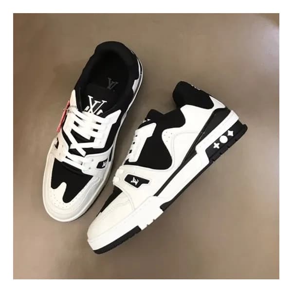루이비통 남/녀 Trainer 블랙 스니커즈 - Unisex Black Sneakers -… - 1