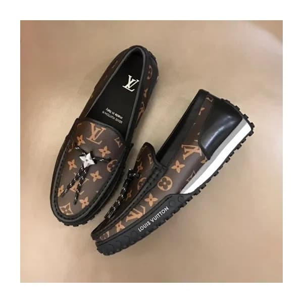 루이비통 남성 모노그램 브라운 로퍼 - Mens Brown Loafer - lou05098… - 1