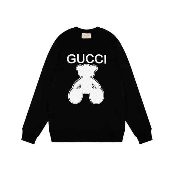 구찌 남/녀 캐쥬얼 블랙 맨투맨 - Unisex Black Tshirts - Guc0504… - 1