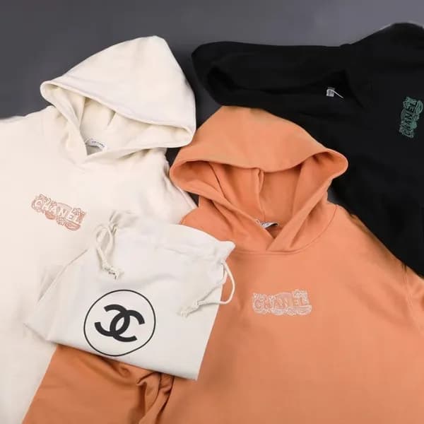 샤넬 남/녀 캐쥬얼 베이지 후드티 - Chanel Unisex Beige Hoodie - … - 1