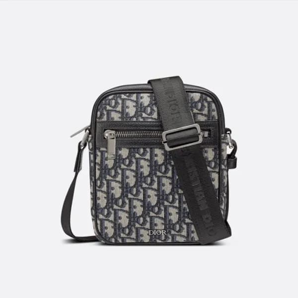 디올 남성 네이비 오블리크 카메라백 - Dior Mens Navy Camera Bag - … - 1