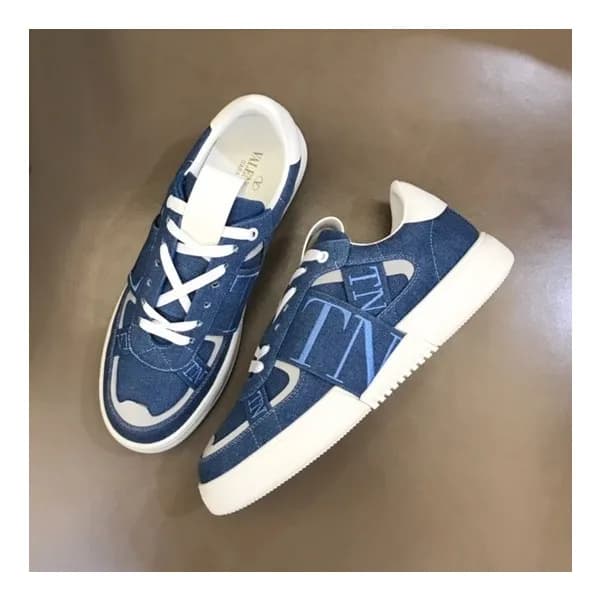 발렌티노 남성 Logo 블루 스니커즈 - Valentino Mens Blue Sneaker… - 1