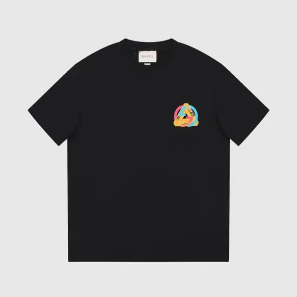 구찌 남/녀 블랙 크루넥 반팔티 - Gucci Unisex Black Short sleev… - 1