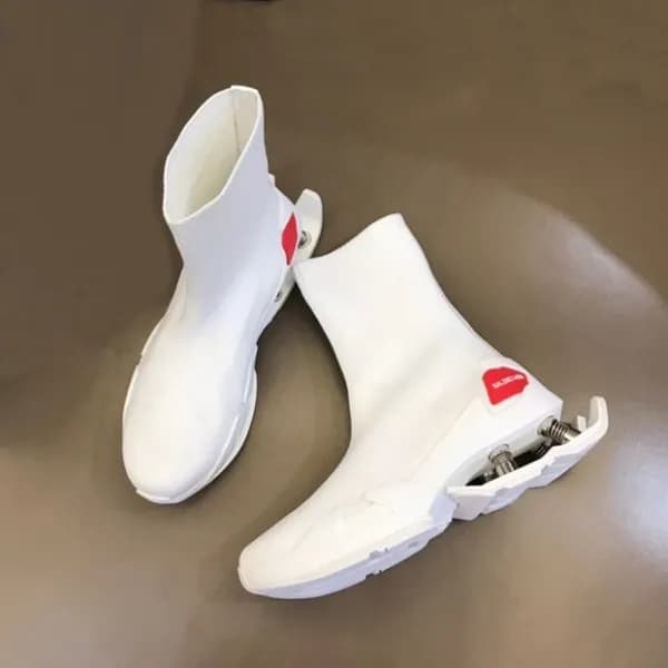 발렌시아가 남성 화이트 하이탑 스니커즈 - Balenciaga Mens White Snea… - 1