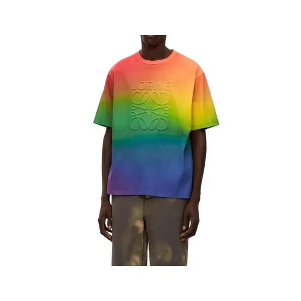 로에베 남/녀 이니셜 그린 반팔티 - Loewe Unisex Green Short slee… - 1