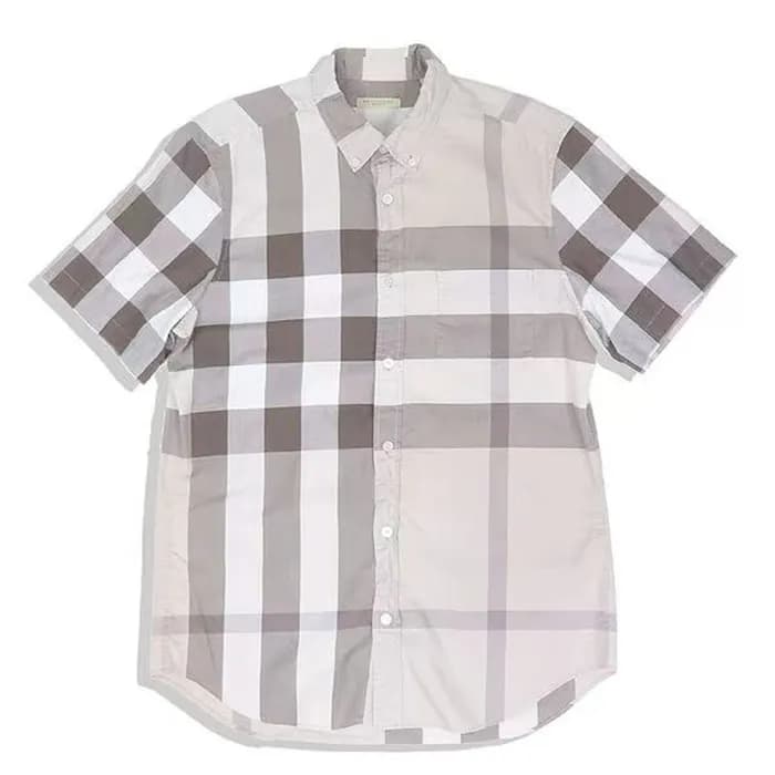 버버리 남성 베이직 화이트 반팔 셔츠 - Burberry Mens White Tshirts… - 1