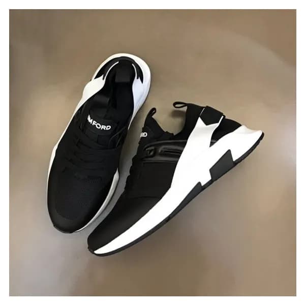 톰포드 남성 캐쥬얼 블랙 스니커즈 - Tom Ford Mens Black Sneakers … - 1