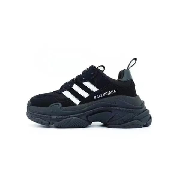 발렌시아가 남/녀 블랙 트리플S - Balenciaga Mens Black Sneakers… - 1