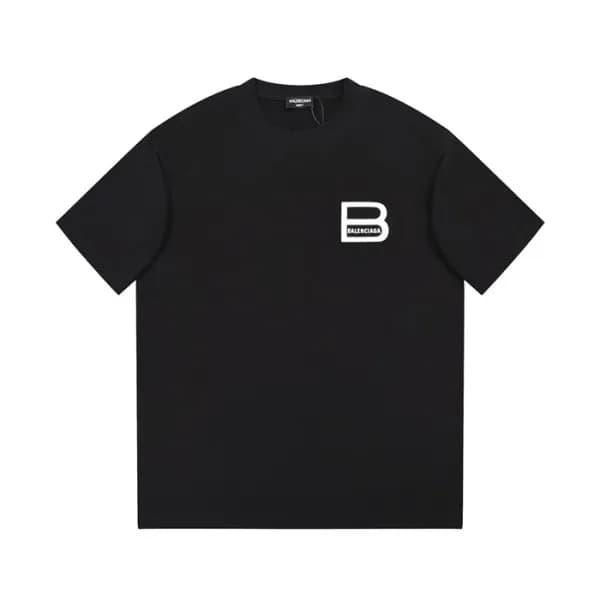 발렌시아가 남성 블랙 크루넥 반팔티 - Balenciaga Mens Black Short … - 1